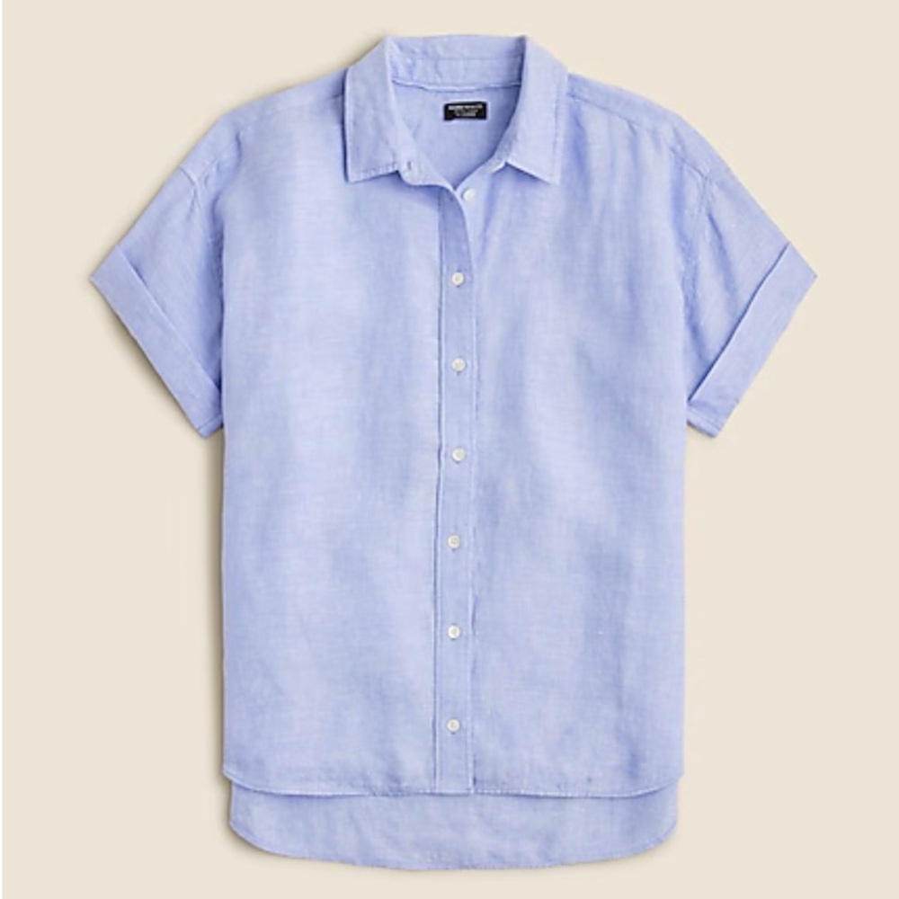 J. Crew Capitaine Shirt in Baird McNutt Blue linen - XXL